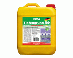 Pufas - TIEFENGRUND (ЛФ) - грунт гидрозол-акрилатный, концентрат 10 л