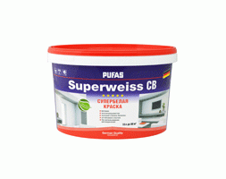 Pufas - SUPERWEISS (СВ) - Краска водно-дисперсионная 10 л 